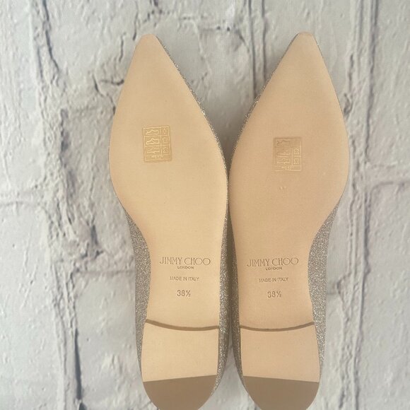 Jimmy Choo | Romy Flat in Platinum Ice / Dusty Glitter - Picture 6 of 15
